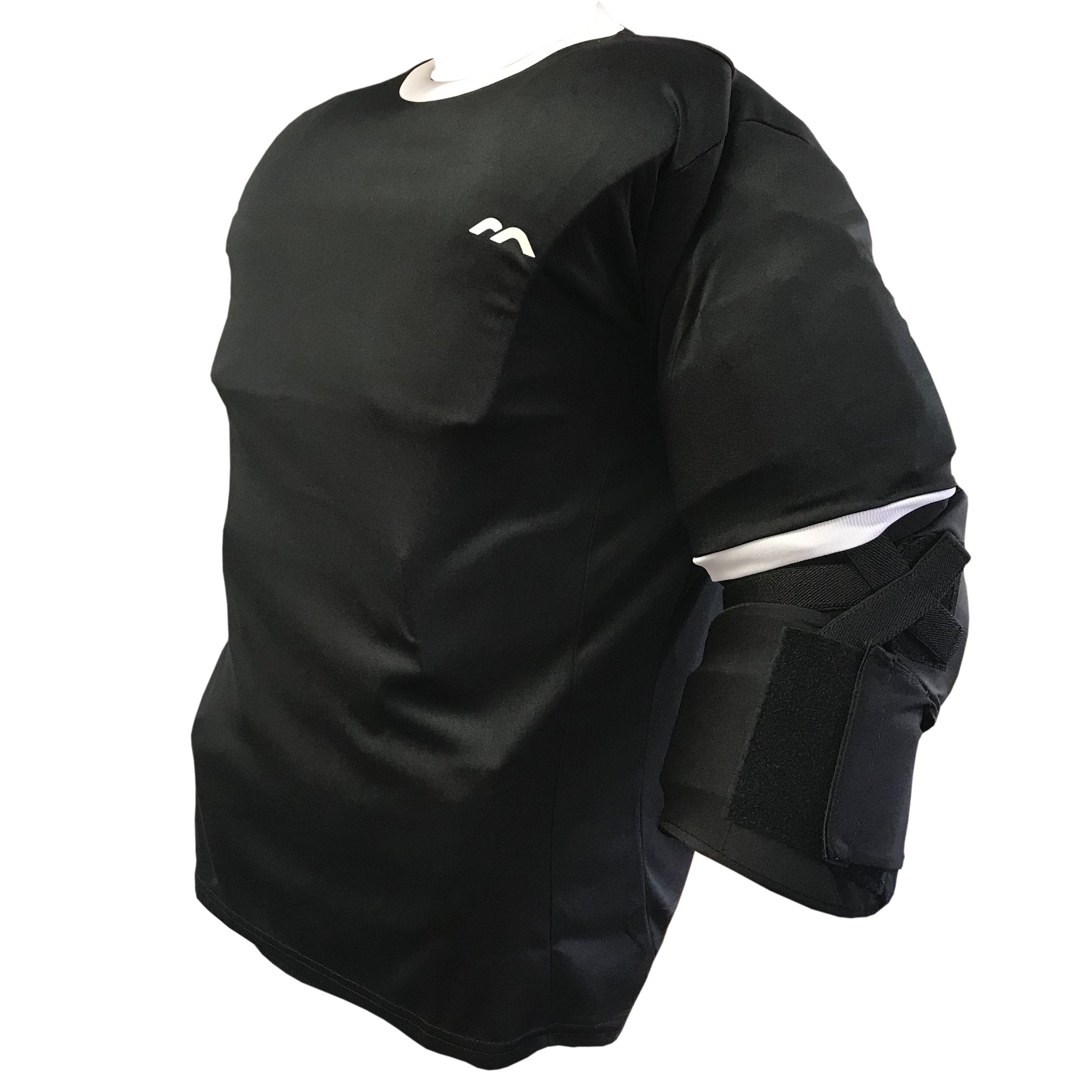 Mercian Pro GK Smock : CP44PRO : black : side view : short sleeve