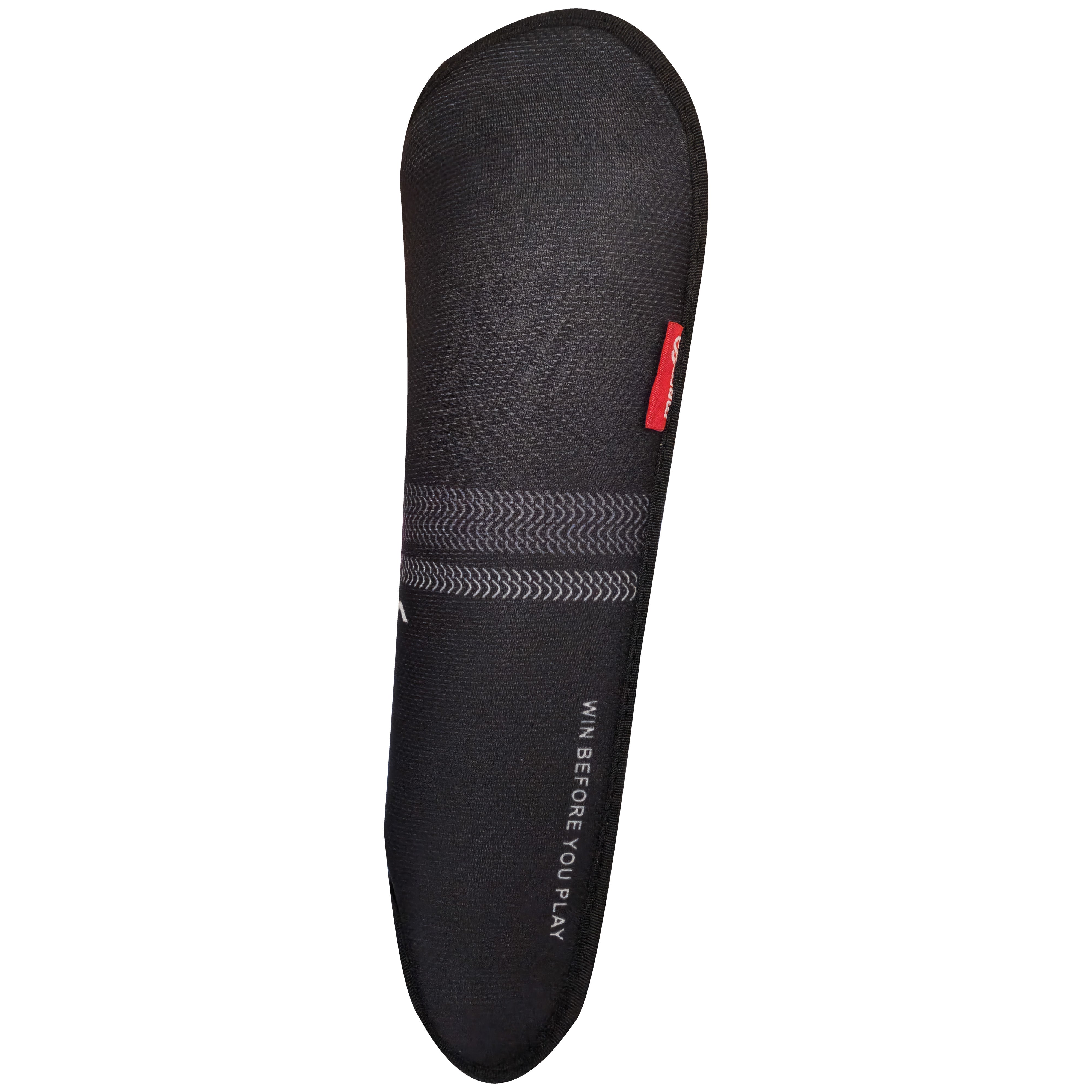 Left Side of Mercian Evolution Left Black Shinguard - SKU SGEV124BLK