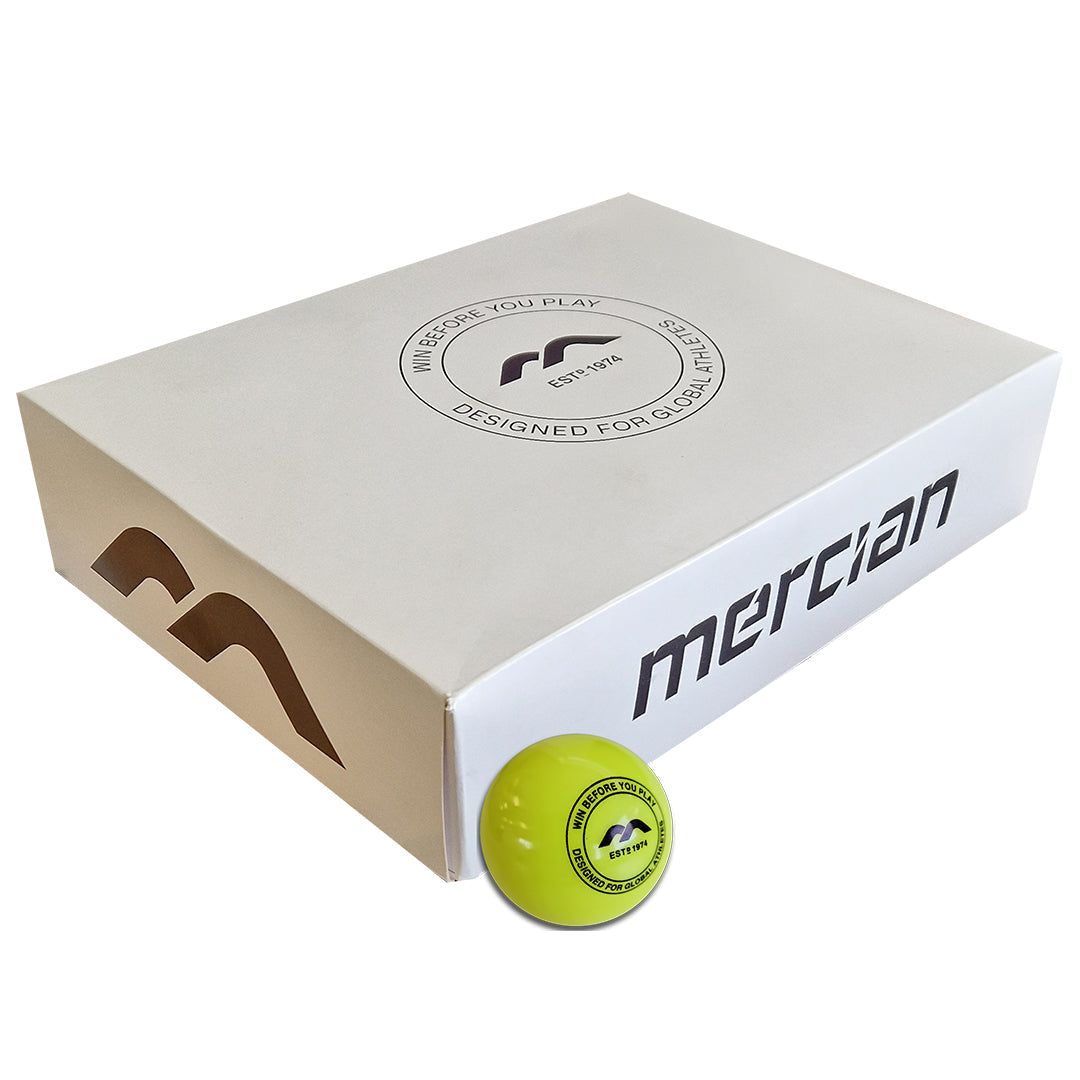 Mercian Hockey 12 Yellow Smooth Hockey Balls in a Box - SKU HB1124SYEL