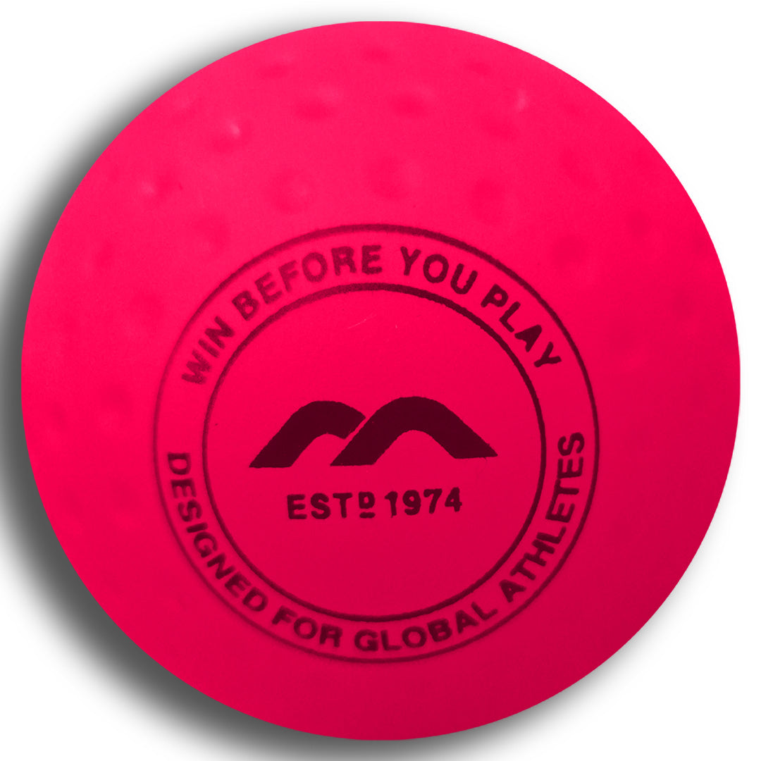 Mercian Hockey Pink Dimple Match Ball Front - SKU HB1924PNK