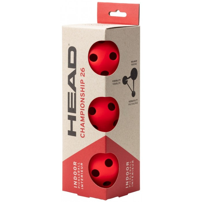 Head Pickleball 26 Indoor Balls - 3 Ball Tube