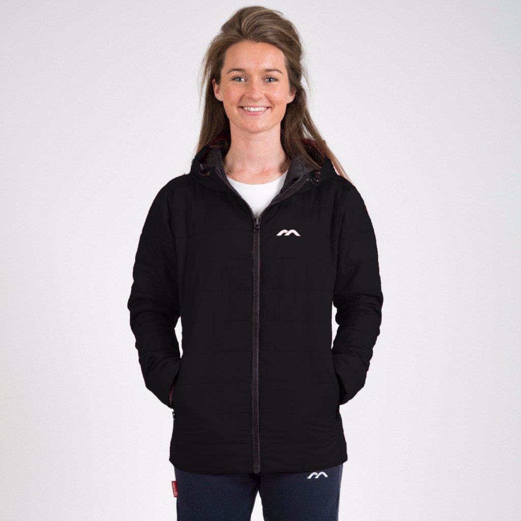 Mercian Ladies Padded Jacket : CLSP18JKTL : black : front view