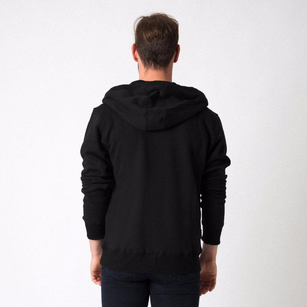 Mercian Mens Hoodie : CLSP18HOODM : black : back view