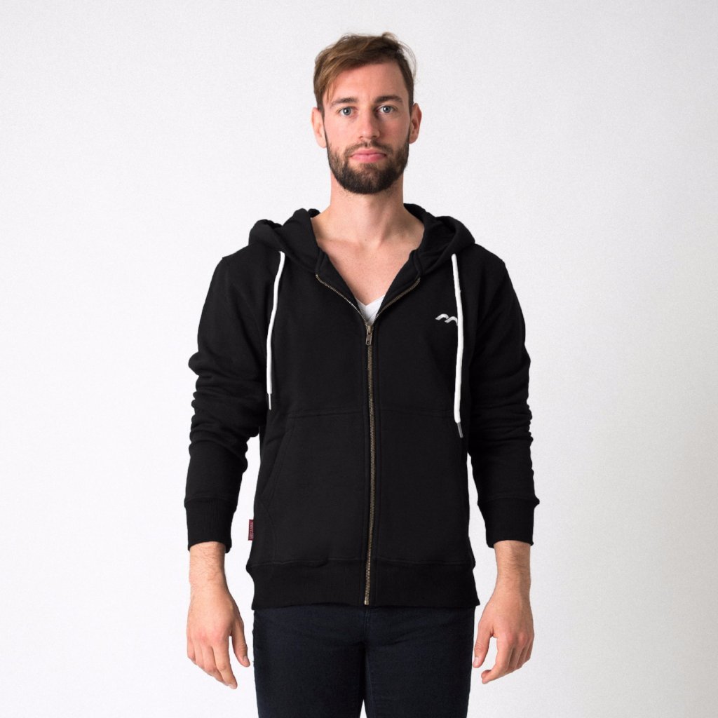 Mercian Mens Hoodie : CLSP18HOODM : black : front view