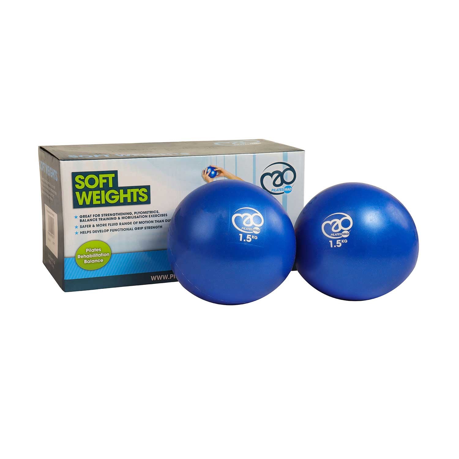 Soft Pilates Weights - Pair of 1.5kg