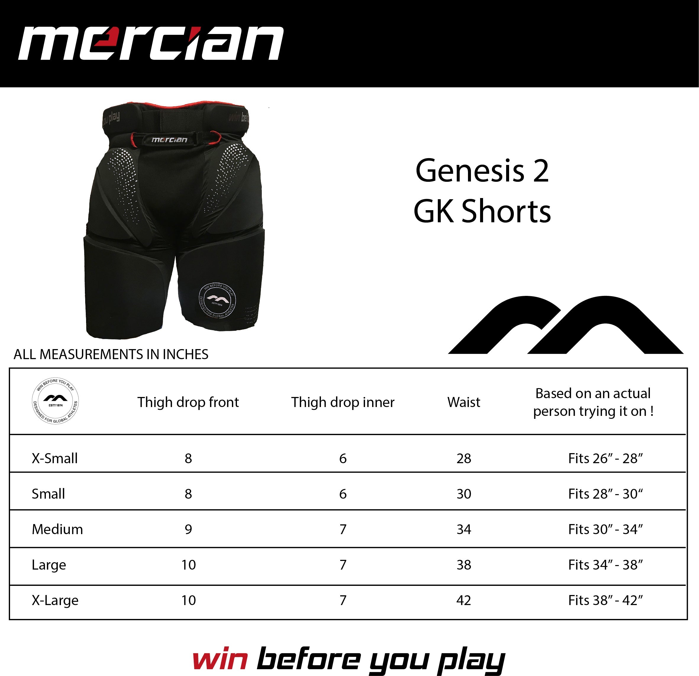 Mercian Genesis 2 GK Shorts : CA21GE2