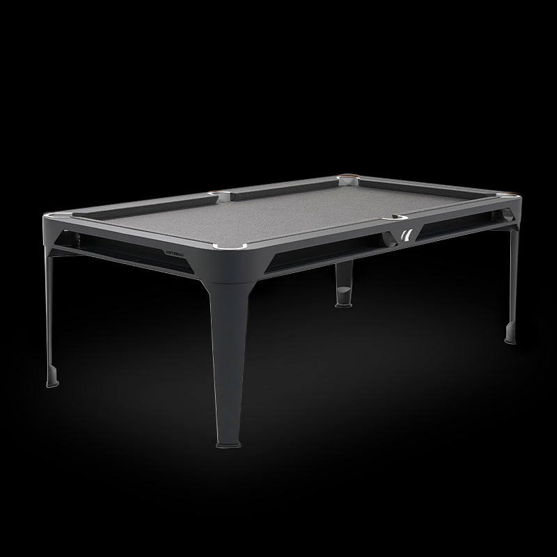 Hyphen Outdoor Pool Table Black Frame / Light Grey Cloth