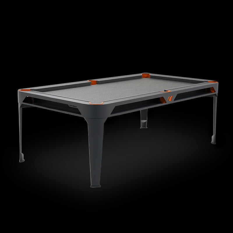 Hyphen Outdoor Pool Table Black Frame / Light Grey Cloth