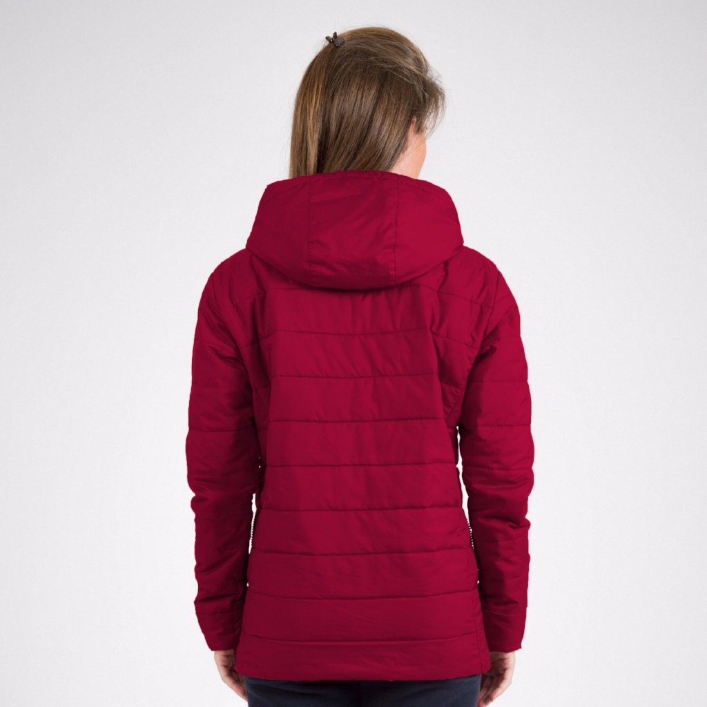 Mercian Ladies Padded Jacket : CLSP18JKTL : maroon : back view